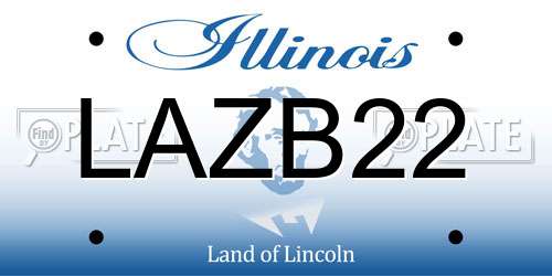 LAZB22 Illinois License Plate
