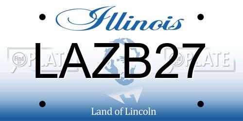 LAZB27 Illinois License Plate