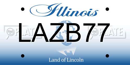 LAZB77 Illinois License Plate