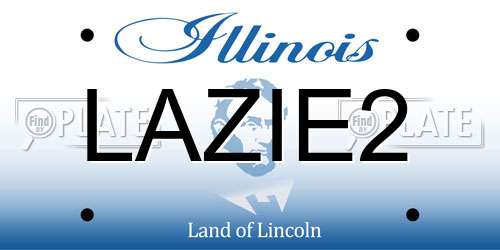LAZIE2 Illinois License Plate