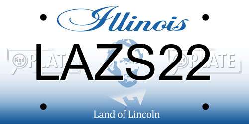 LAZS22 Illinois License Plate