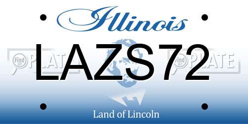 LAZS72 Illinois License Plate