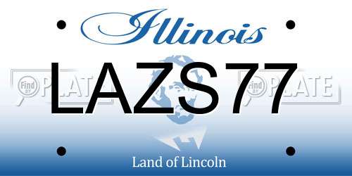 LAZS77 Illinois License Plate
