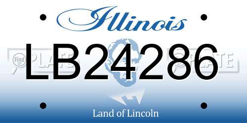 LB24286 Illinois License Plate