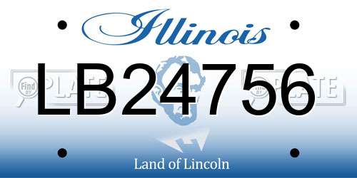 LB24756 Illinois License Plate