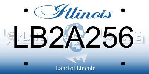 LB2A256 Illinois License Plate