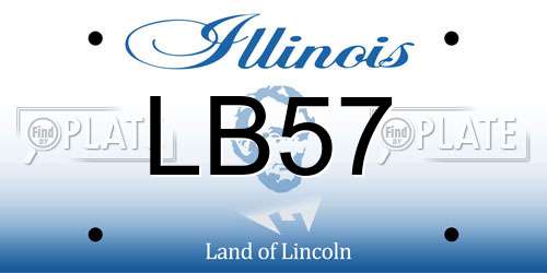 LB57 Illinois License Plate