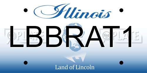 LBBRAT1 Illinois License Plate