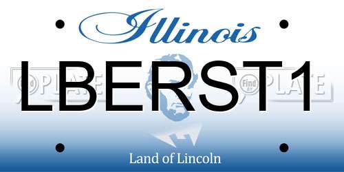 LBERST1 Illinois License Plate