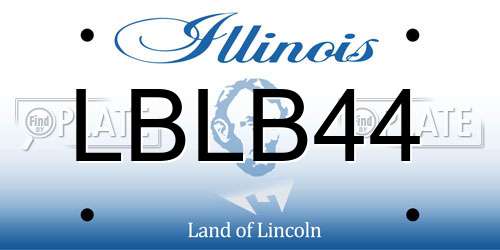 LBLB44 Illinois License Plate