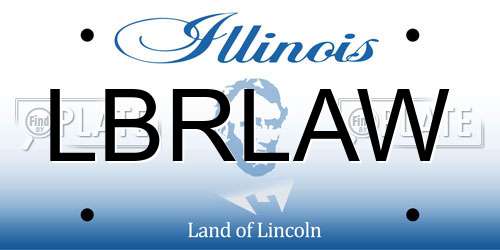 LBRLAW Illinois License Plate