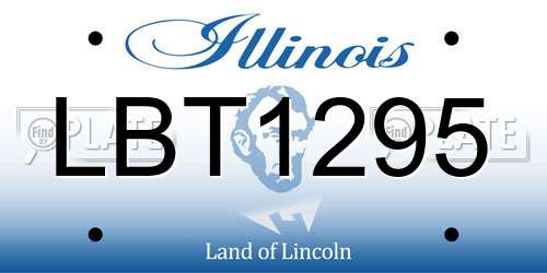 LBT1295 Illinois License Plate