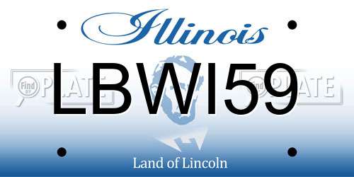 LBWI59 Illinois License Plate