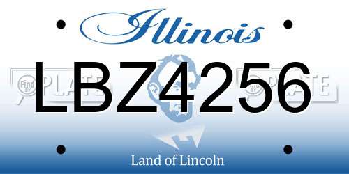 LBZ4256 Illinois License Plate