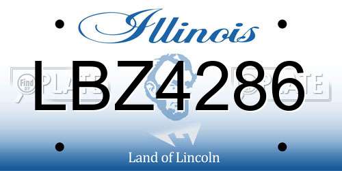LBZ4286 Illinois License Plate