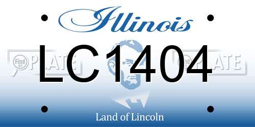 LC1404 Illinois License Plate