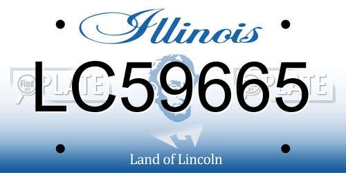 LC59665 Illinois License Plate