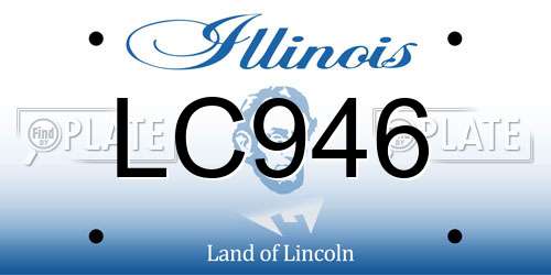 LC946 Illinois License Plate