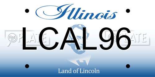 LCAL96 Illinois License Plate
