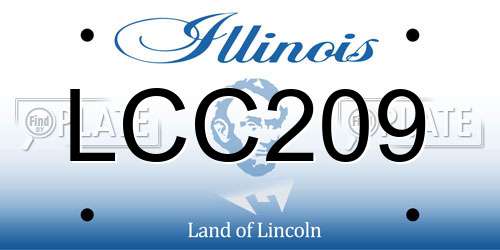 LCC209 Illinois License Plate