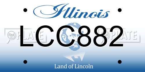 LCC882 Illinois License Plate