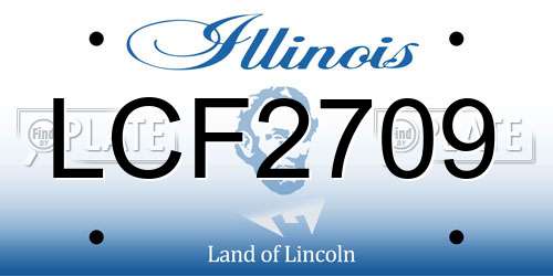 LCF2709 Illinois License Plate