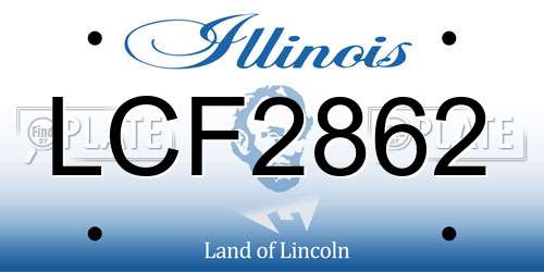 LCF2862 Illinois License Plate