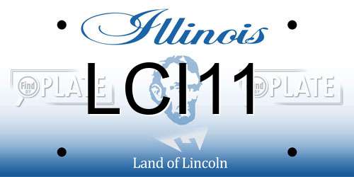 LCI11 Illinois License Plate