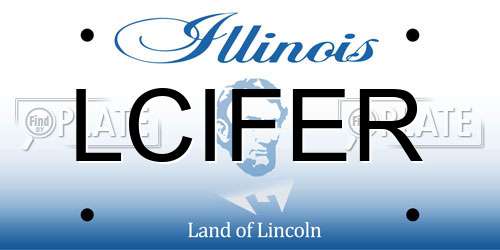 LCIFER Illinois License Plate