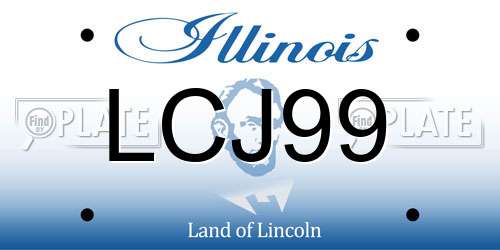 LCJ99 Illinois License Plate