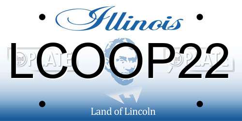 LCOOP22 Illinois License Plate