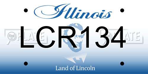 LCR134 Illinois License Plate