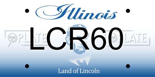 LCR60 Illinois License Plate