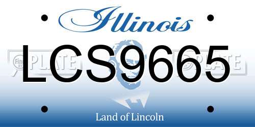 LCS9665 Illinois License Plate