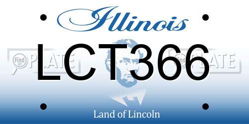 LCT366 Illinois License Plate