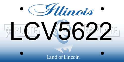 LCV5622 Illinois License Plate