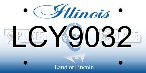 LCY9032 Illinois License Plate