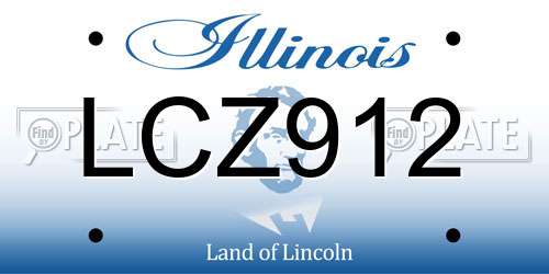 LCZ912 Illinois License Plate