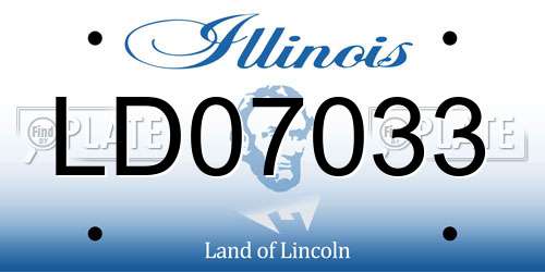 LD07033 Illinois License Plate