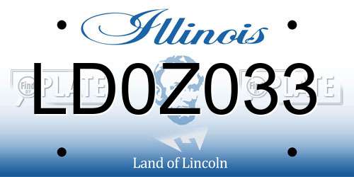 LD0Z033 Illinois License Plate
