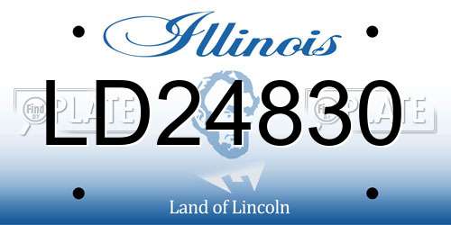 LD24830 Illinois License Plate