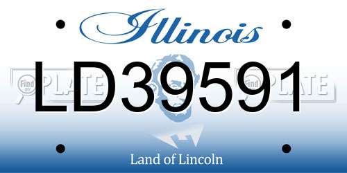 LD39591 Illinois License Plate