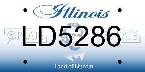 LD5286 Illinois License Plate