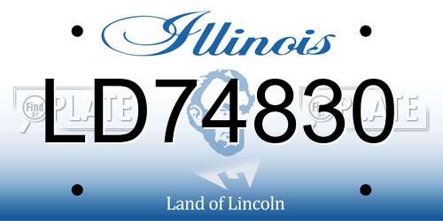 LD74830 Illinois License Plate