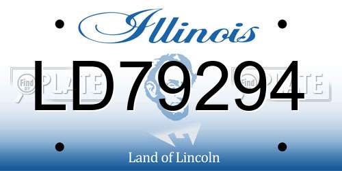 LD79294 Illinois License Plate