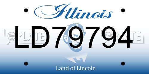 LD79794 Illinois License Plate