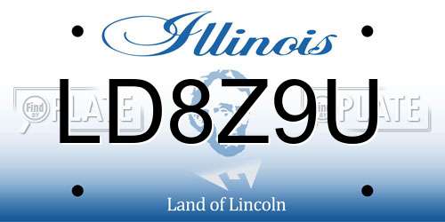 LD8Z9U Illinois License Plate