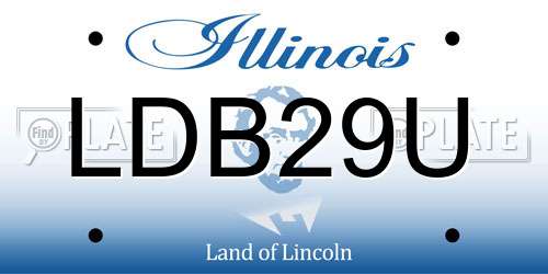 LDB29U Illinois License Plate