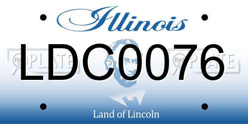 LDC0076 Illinois License Plate