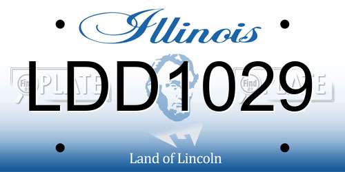 LDD1029 Illinois License Plate